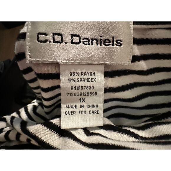C.D. Daniels 3/4 Sleeve Striped Shirt Plus Size 1X - Picture 6 of 6